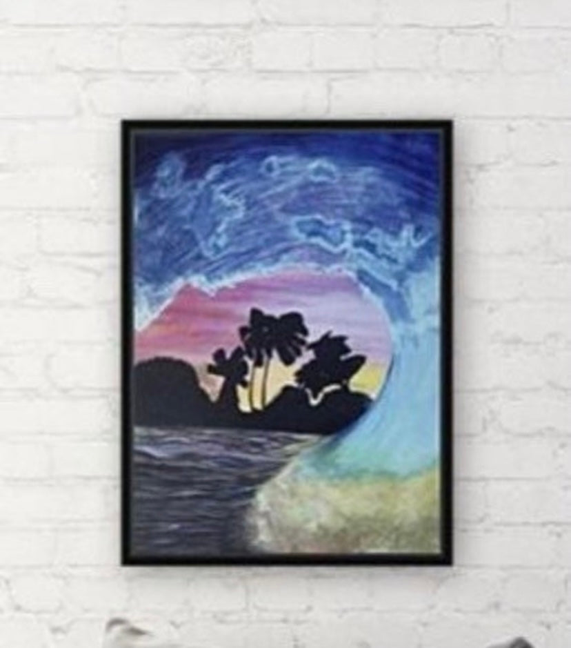 Wave of Color Canvas Painting Print