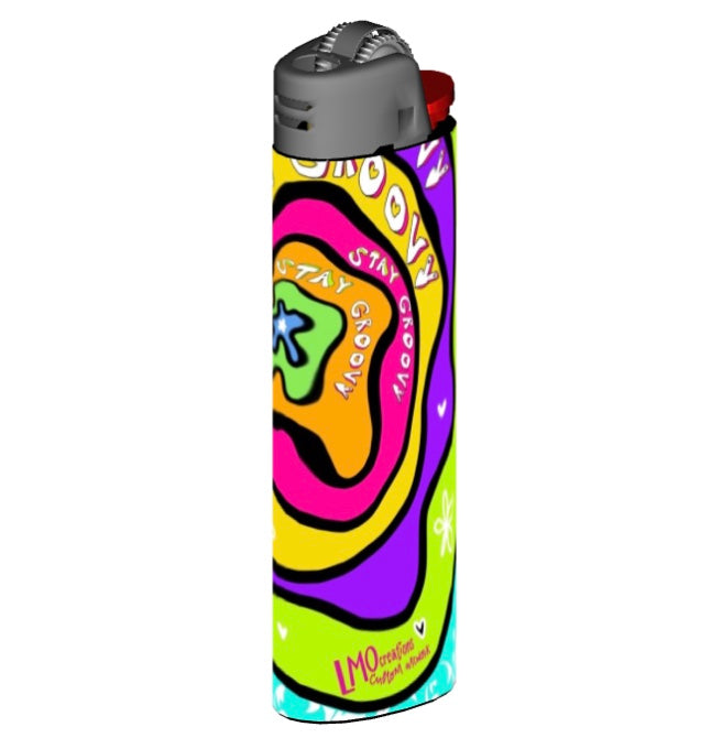 Stay Groovy Bic Lighter