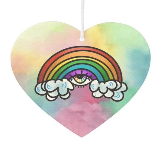 Rainbow Heart Air Freshener