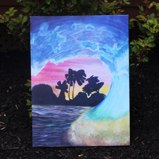 Wave of Color Canvas Painting Print