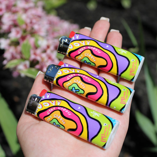 Stay Groovy Bic Lighter