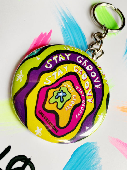 Stay Groovy Keychain